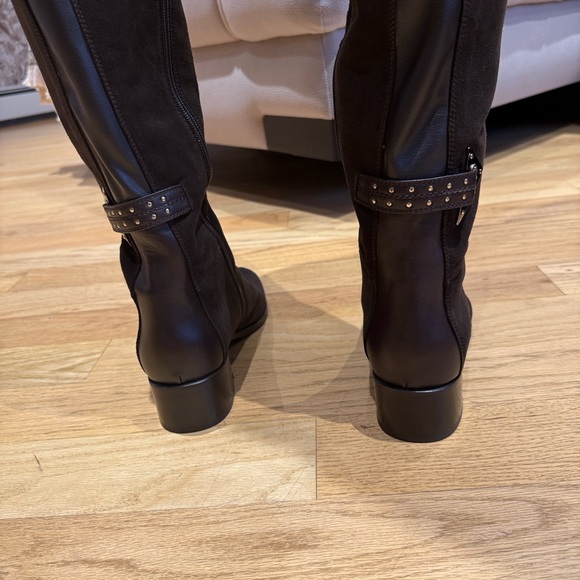 Le Pepe brown suede leather over the knee boots Italian size 37 NEW - Picture 7 of 13